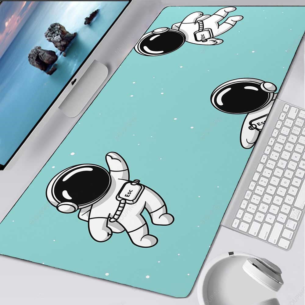 Astronaut Pattern Extra Long Mouse Pad