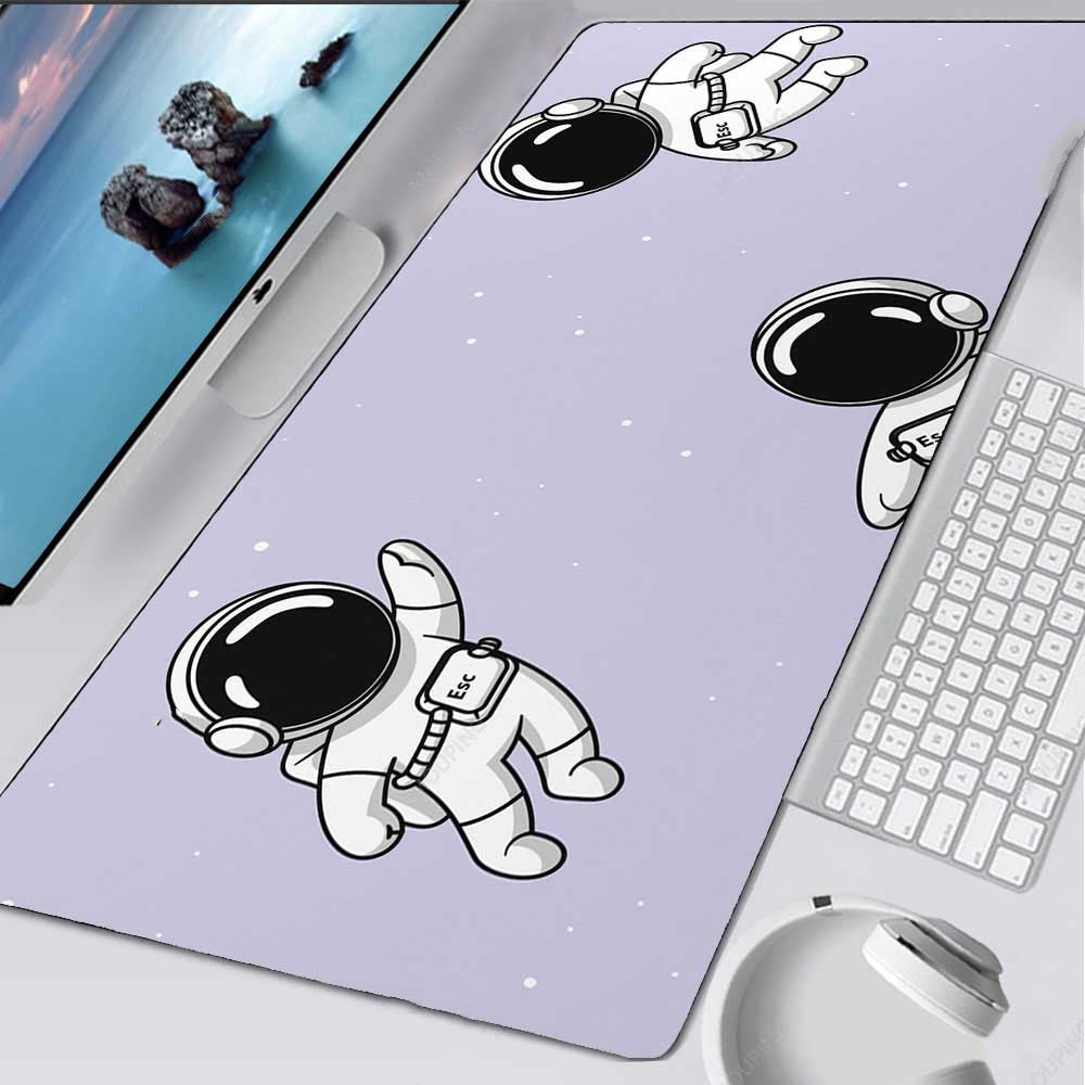 Astronaut Pattern Extra Long Mouse Pad
