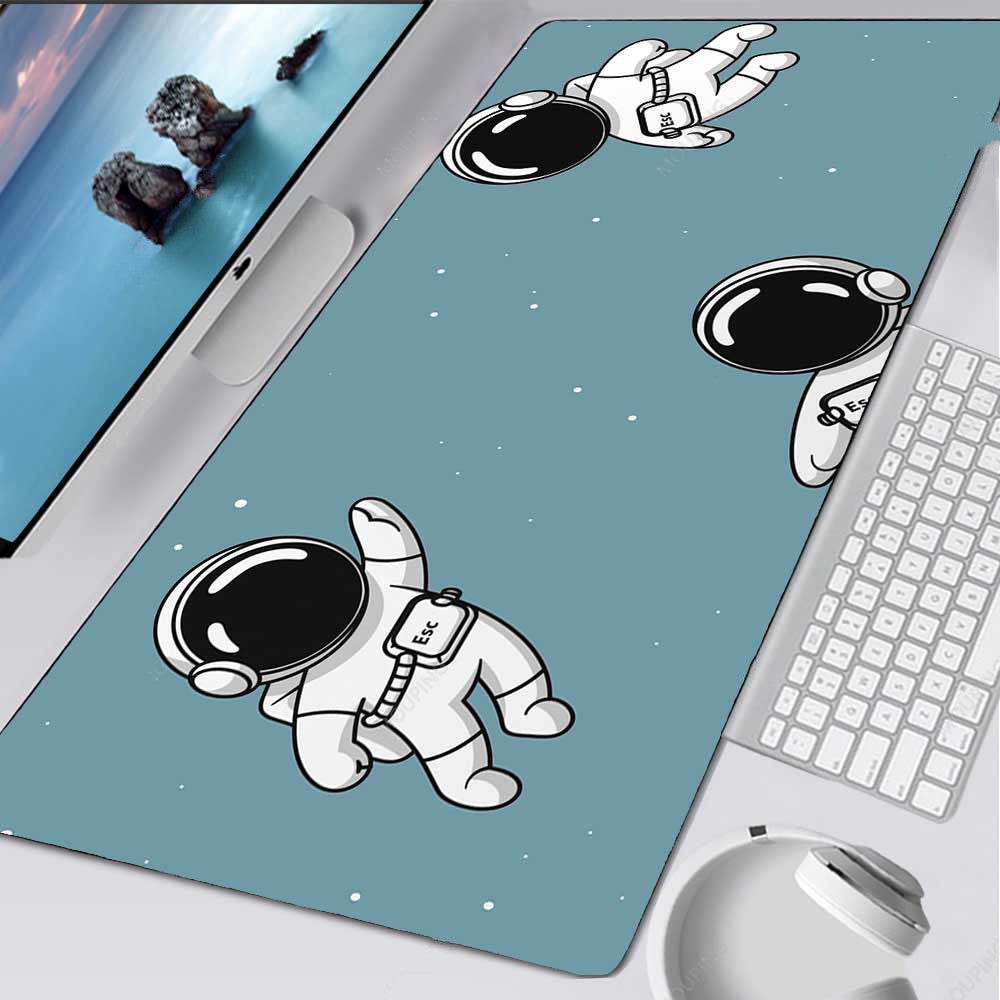 Astronaut Pattern Extra Long Mouse Pad