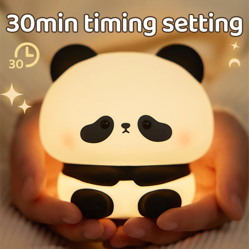 Panda LED Night Light Cute Silicone Touch Lamp