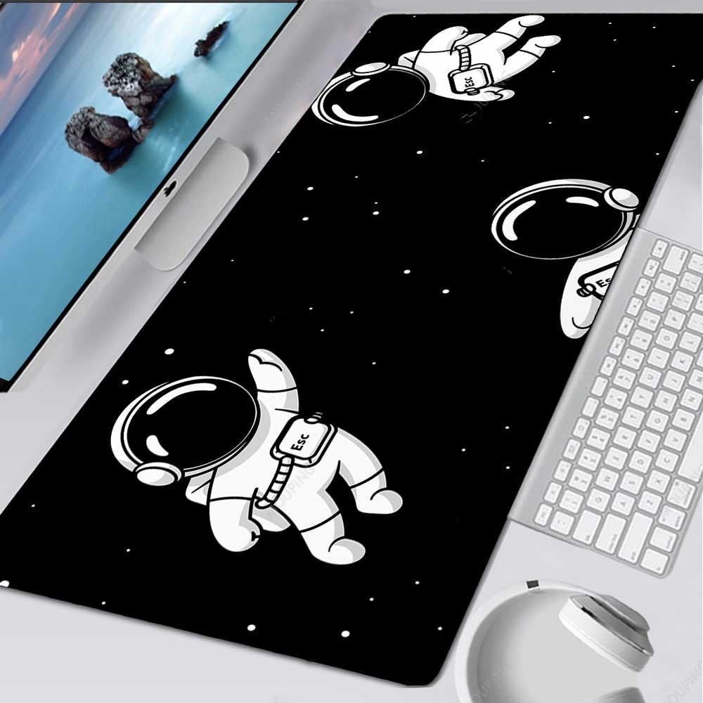 Astronaut Pattern Extra Long Mouse Pad