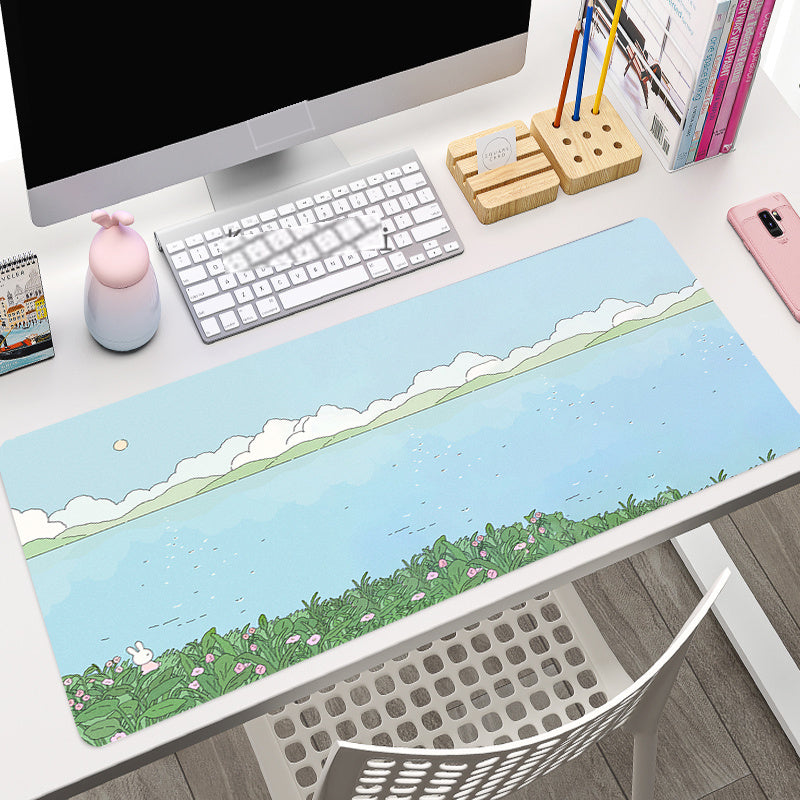 Kawaii Grass Rubber Mouse Pad Extra Long - Various Art Styles
