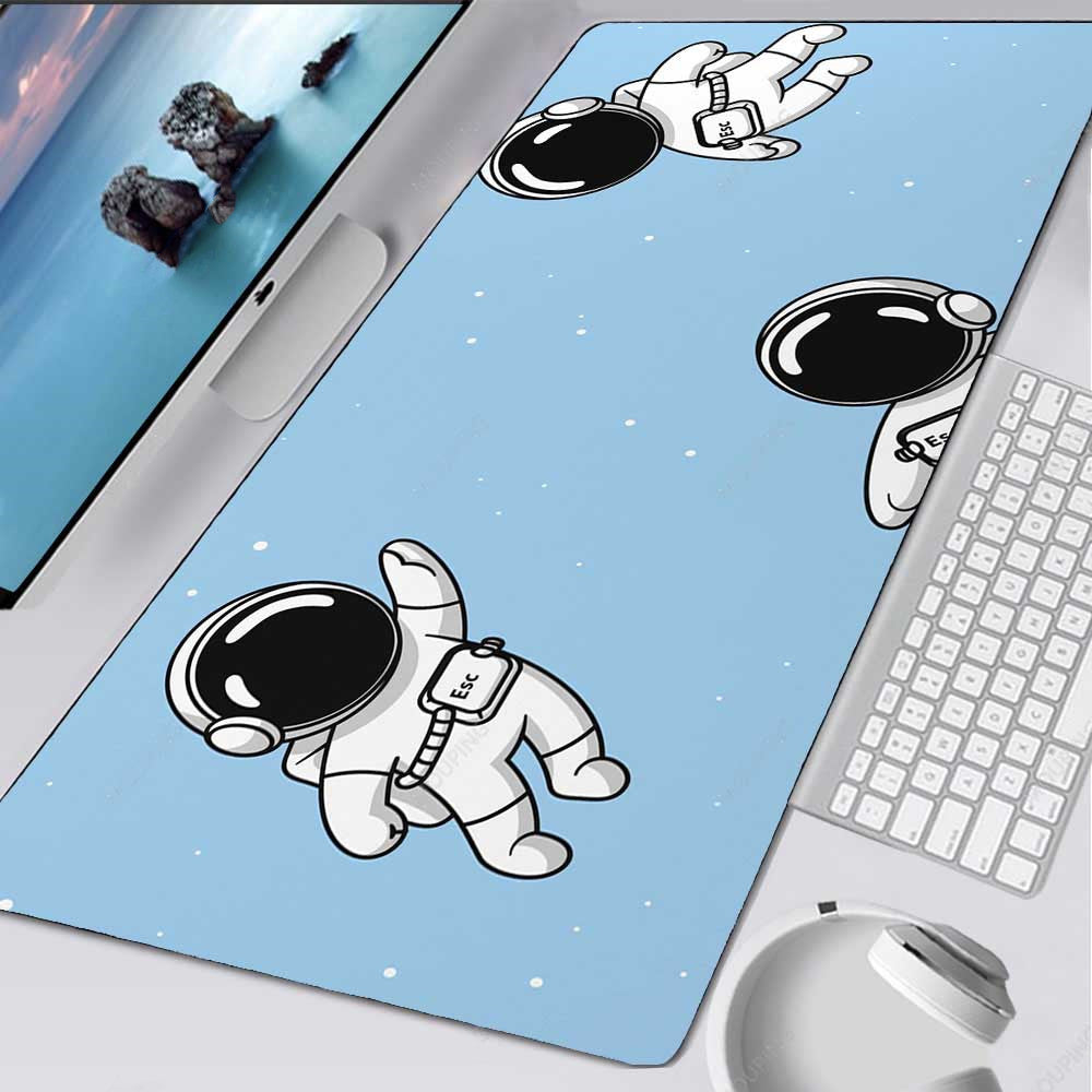 Astronaut Pattern Extra Long Mouse Pad