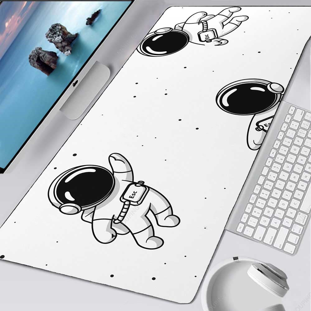 Astronaut Pattern Extra Long Mouse Pad