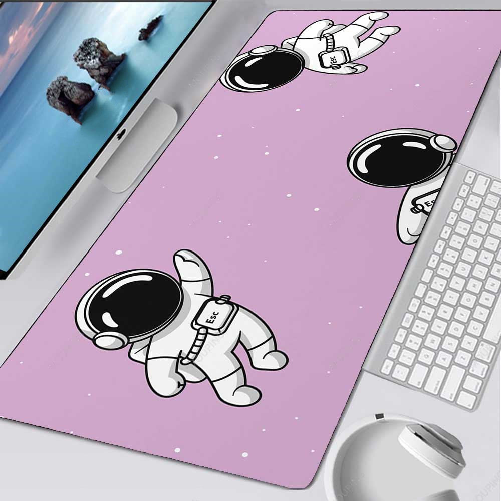 Astronaut Pattern Extra Long Mouse Pad