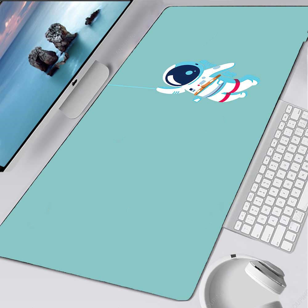 Astronaut Pattern Extra Long Mouse Pad