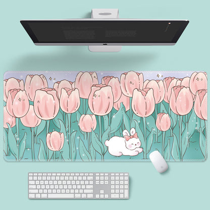 Flowers Extra Long Mouse Pad Super Cute - Various Art Styles
