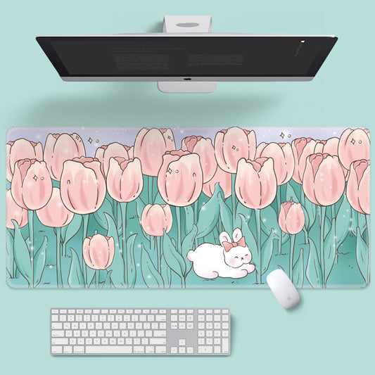 Flowers Extra Long Mouse Pad Super Cute - Various Art Styles