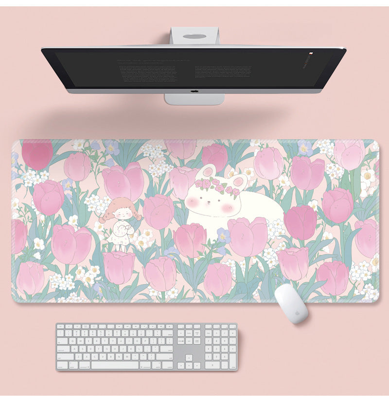 Flowers Extra Long Mouse Pad Super Cute - Various Art Styles