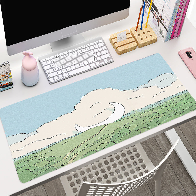 Kawaii Grass Rubber Mouse Pad Extra Long - Various Art Styles