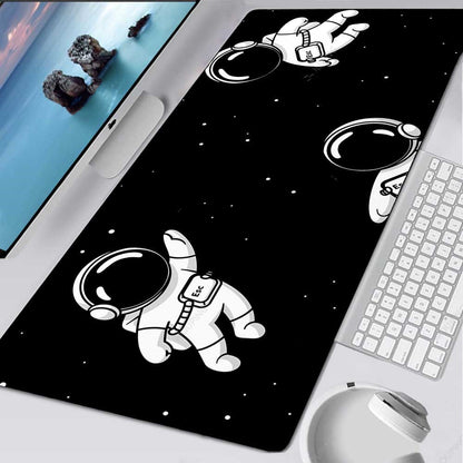 Astronaut Pattern Extra Long Mouse Pad