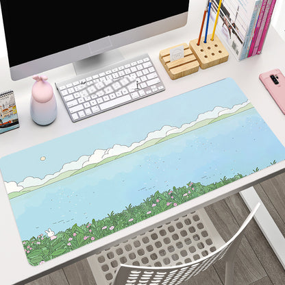 Kawaii Grass Rubber Mouse Pad Extra Long - Various Art Styles