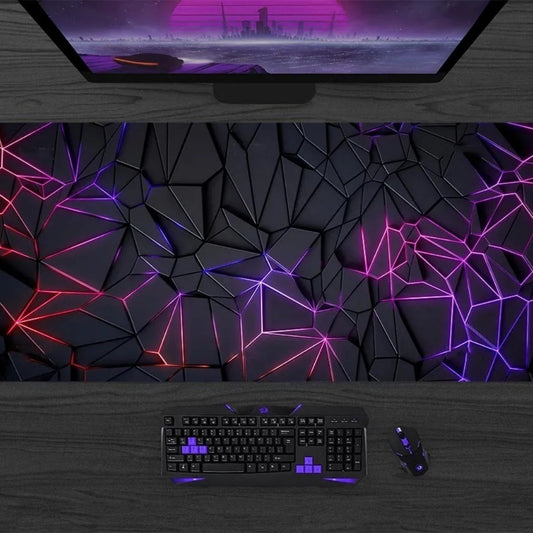 Technology Black and Purple Pattern Mouse Pad