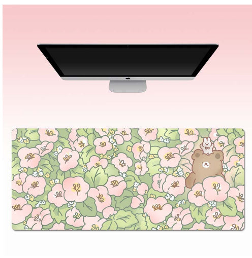 Flowers Extra Long Mouse Pad Super Cute - Various Art Styles