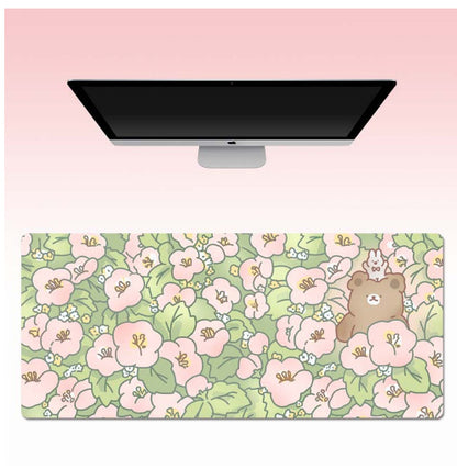 Flowers Extra Long Mouse Pad Super Cute - Various Art Styles